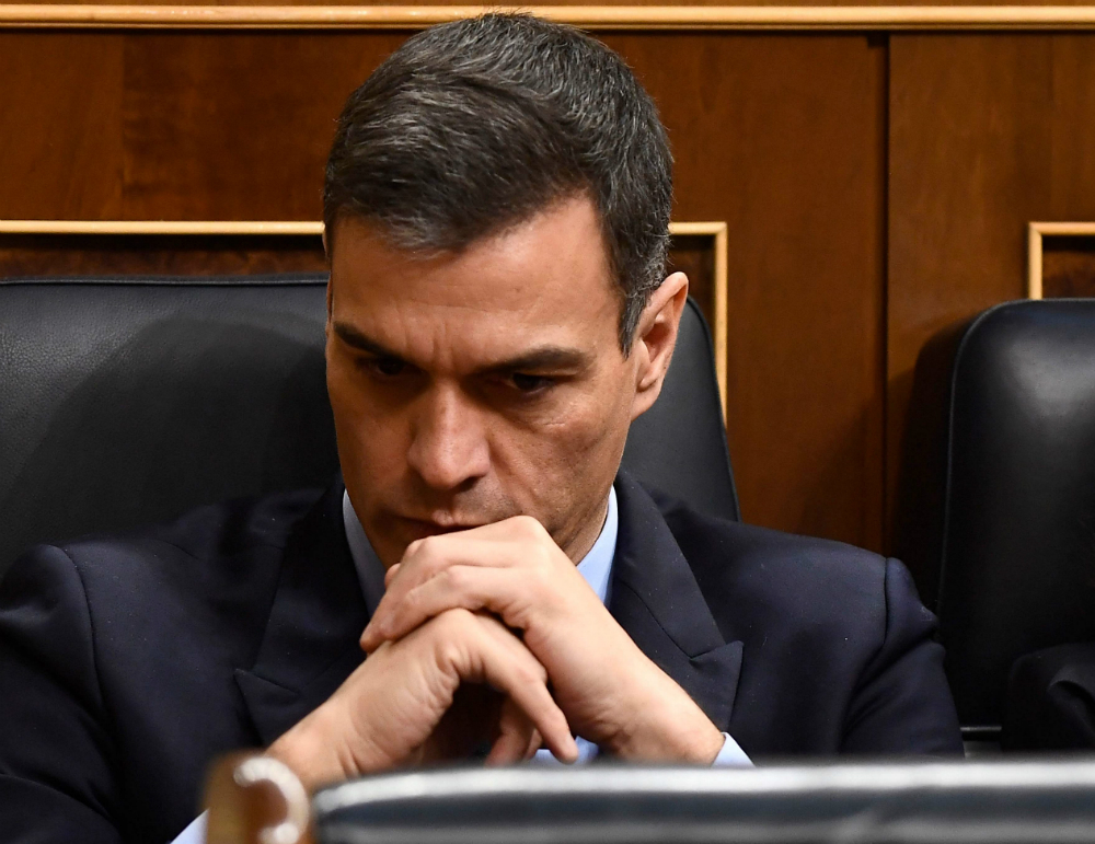 Sánchez perdió en el Congreso el apoyo de los independentistas catalanes. Foto: AFP