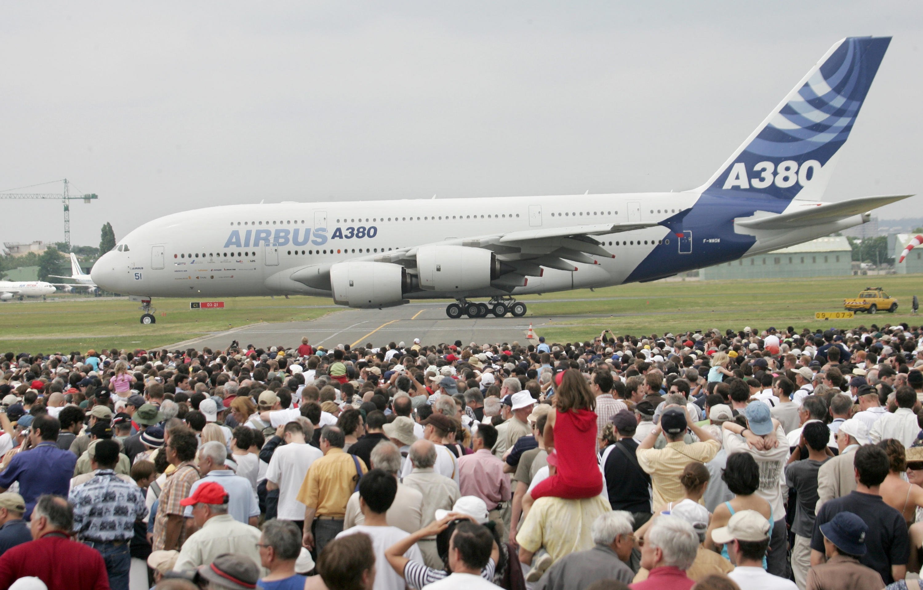 Un A380 fotografiado en junio del 2005 en París. Foto: AFP
