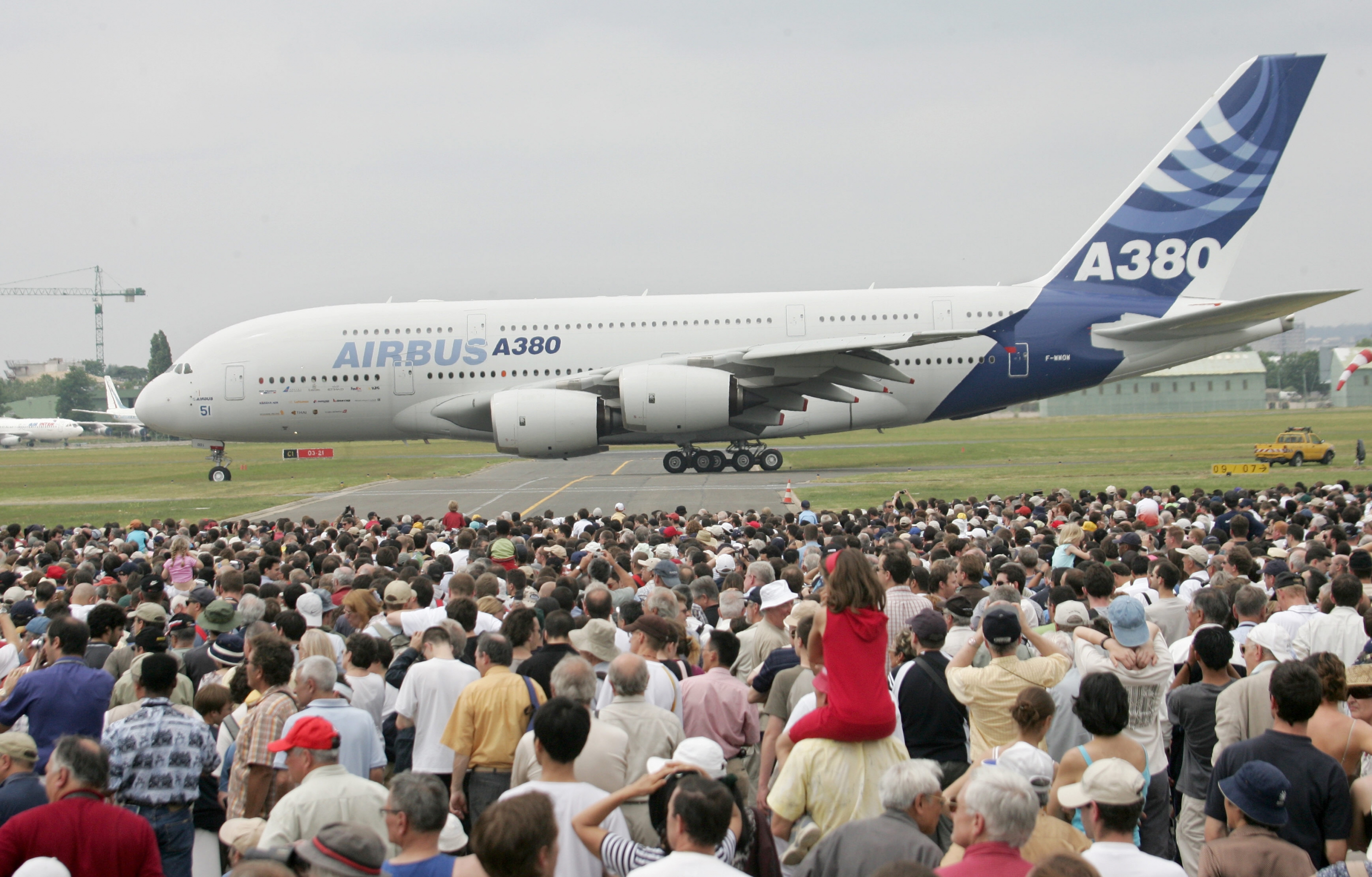 Un A380 fotografiado en junio del 2005 en París. Foto: AFP