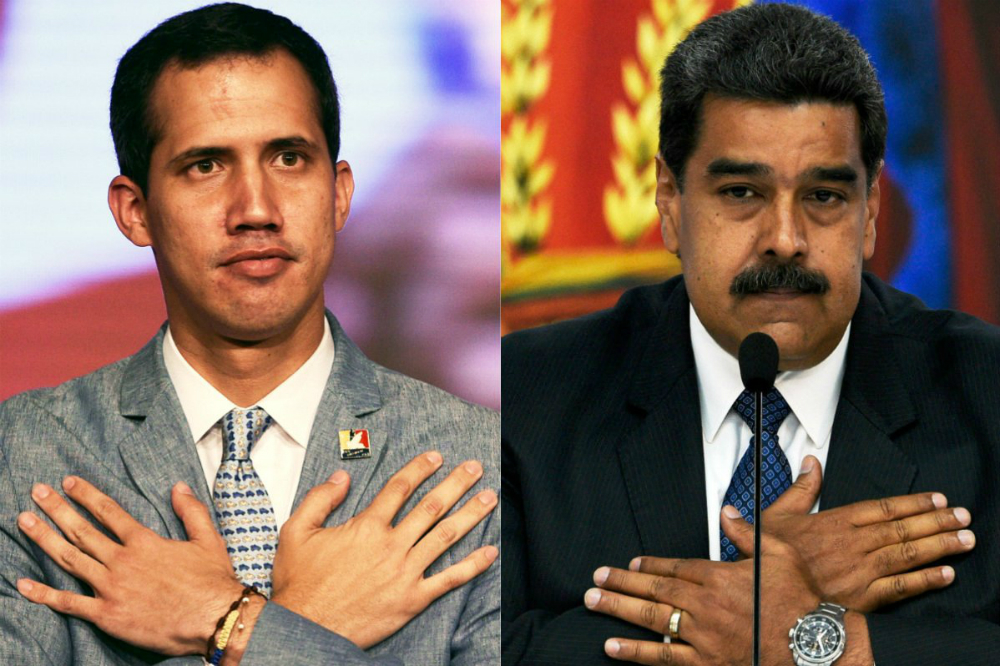 Guaidó respondió a los dichos de Maduro. Fotos: AFP.