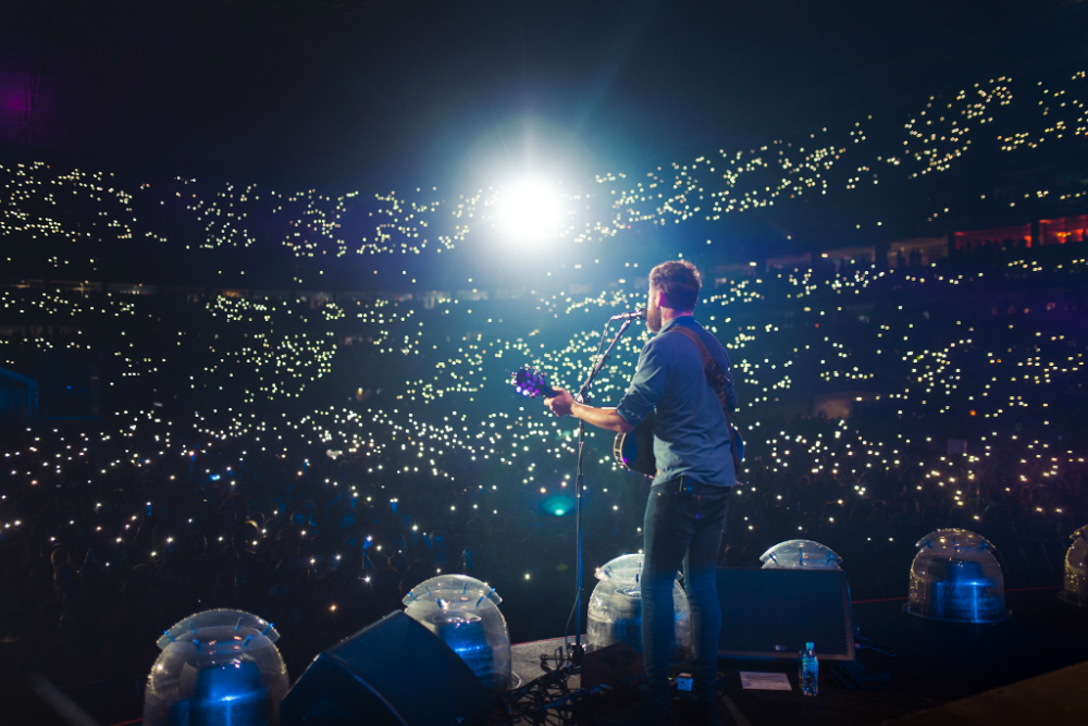 Passenger abriendo el recital de Ed Sheeran en San Pablo. Foto: Jarrad Seng.