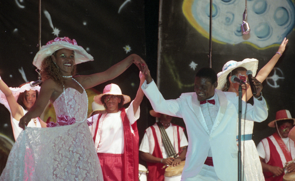 "Hugo "Cheché" Santos en carnaval. Foto: Archivo El País.