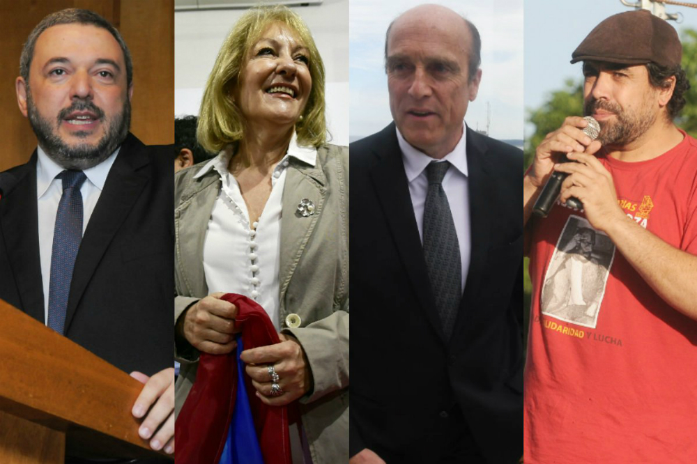 Los cuatro candidatos por el Frente Amplio. Foto: archivo El País.
