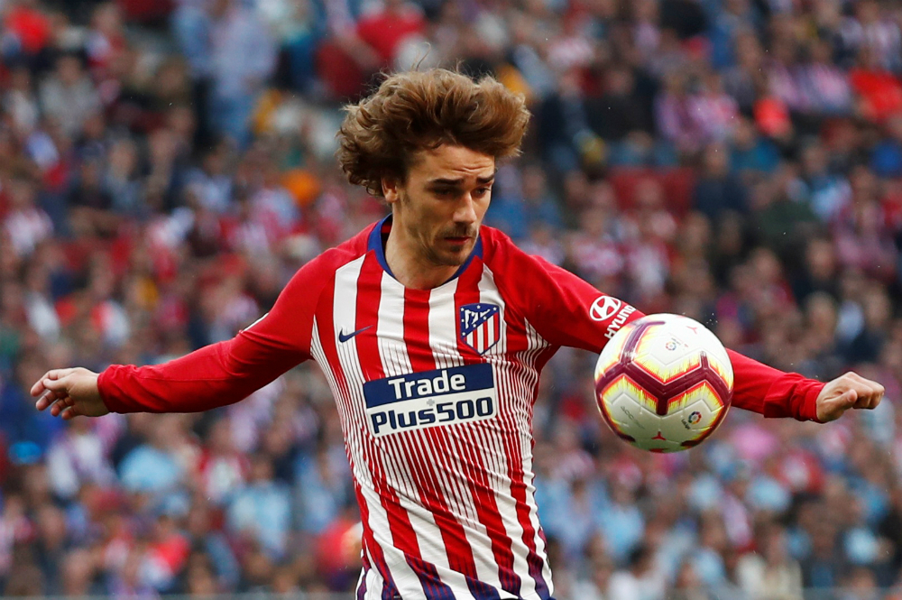 Antonnie Griezmann en el partido entre Atlético de Madrid y Celta. Foto: Reuters.