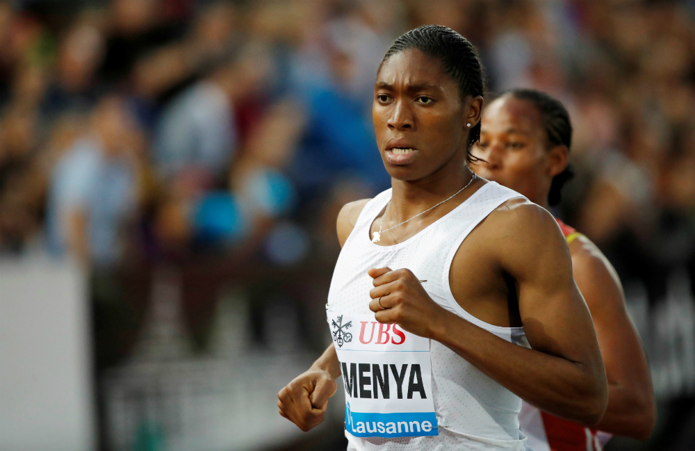 Caster Semenya compitiendo