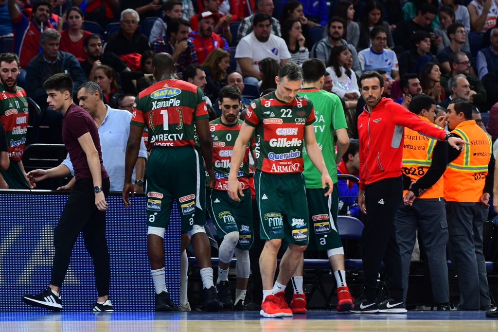 La quinta seminfinal entre Aguada y Nacional que se jugó en el Antel Arena. Foto: Gerardo Pérez.