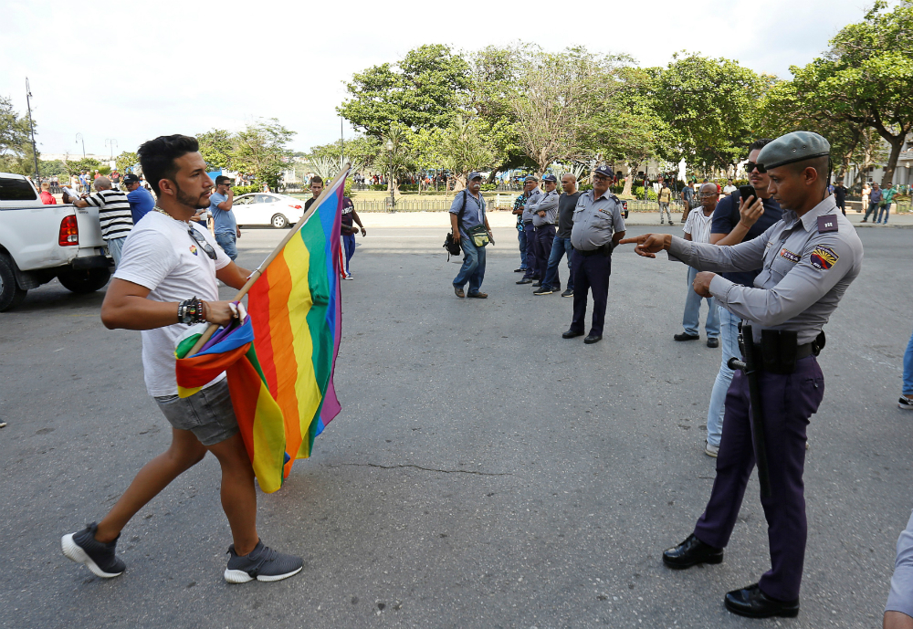 Detenidos: al menos tres activistas LGTBI fueron arrestados. Foto: EFE