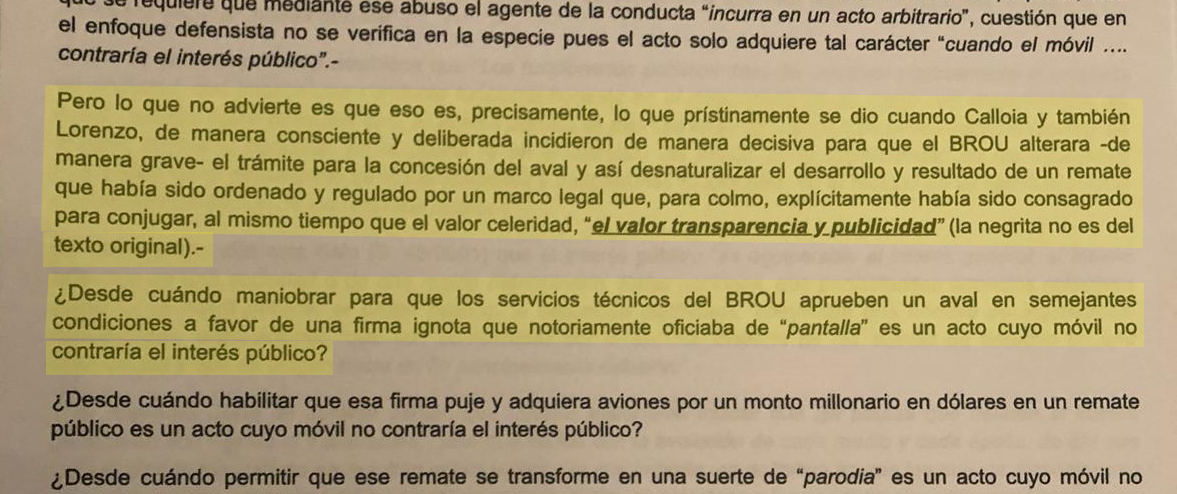 Clave 5 de la sentencia que condenó a Lorenzo y Calloia