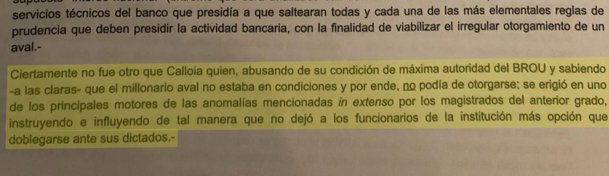 Clave 4 de la sentencia que condenó a Lorenzo y Calloia