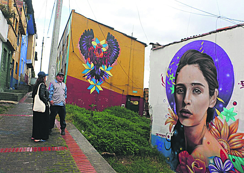 Arte callejero en el barrio Egipto de Bogotá