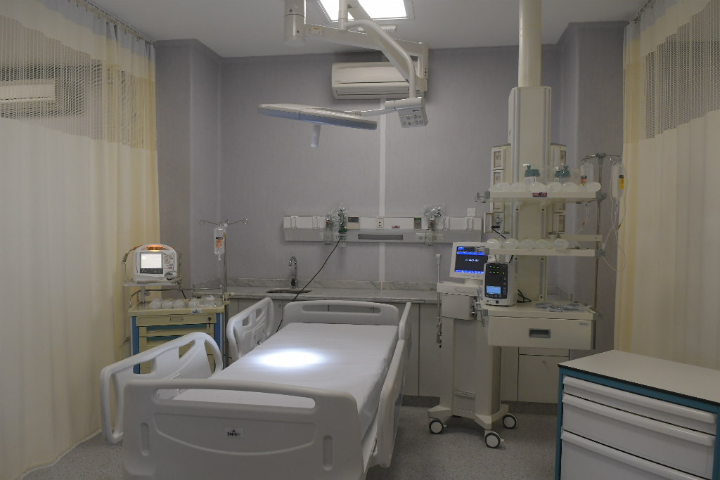 Instalaciones del nuevo hospital del Banco de Seguros del Estado. Foto: Leonardo Mainé
