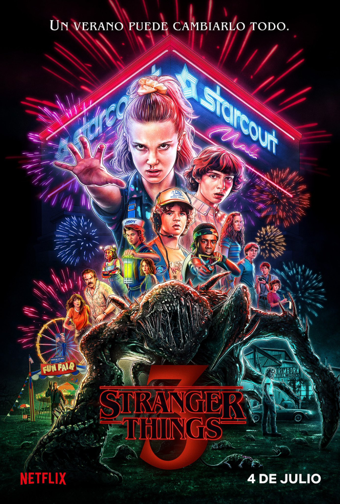 Poster de la tercera temporada de Stranger Things. Foto: Difusión