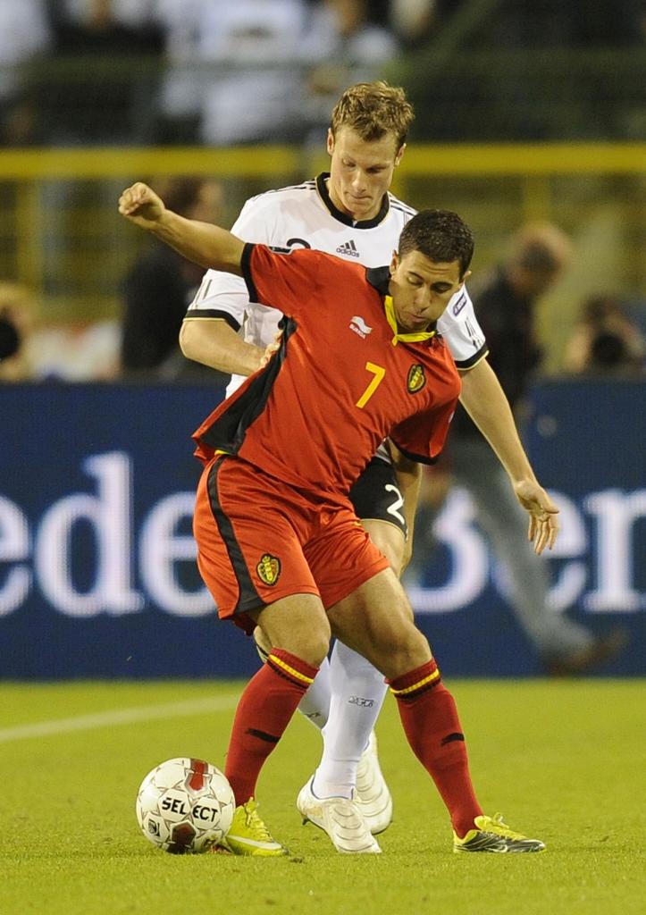 Eden Hazard con la selección de Bélgica en 2010. Foto: AFP