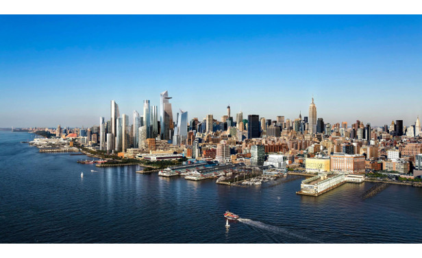 El Hudson Yards sobre el río Hudson