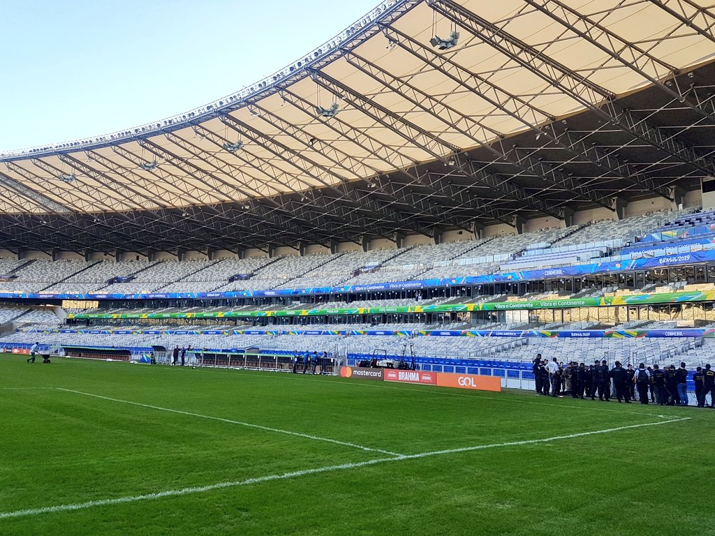 Estadio Mineirão, perteneciente al Cruzeiro. Recibirá el partido entre Uruguay y Ecuador.