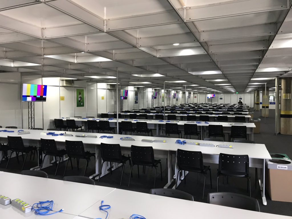 La sala de prensa del Mineirão es donde se retiran las entradas de los periodistas para cada partido. Foto: @jpromeroh