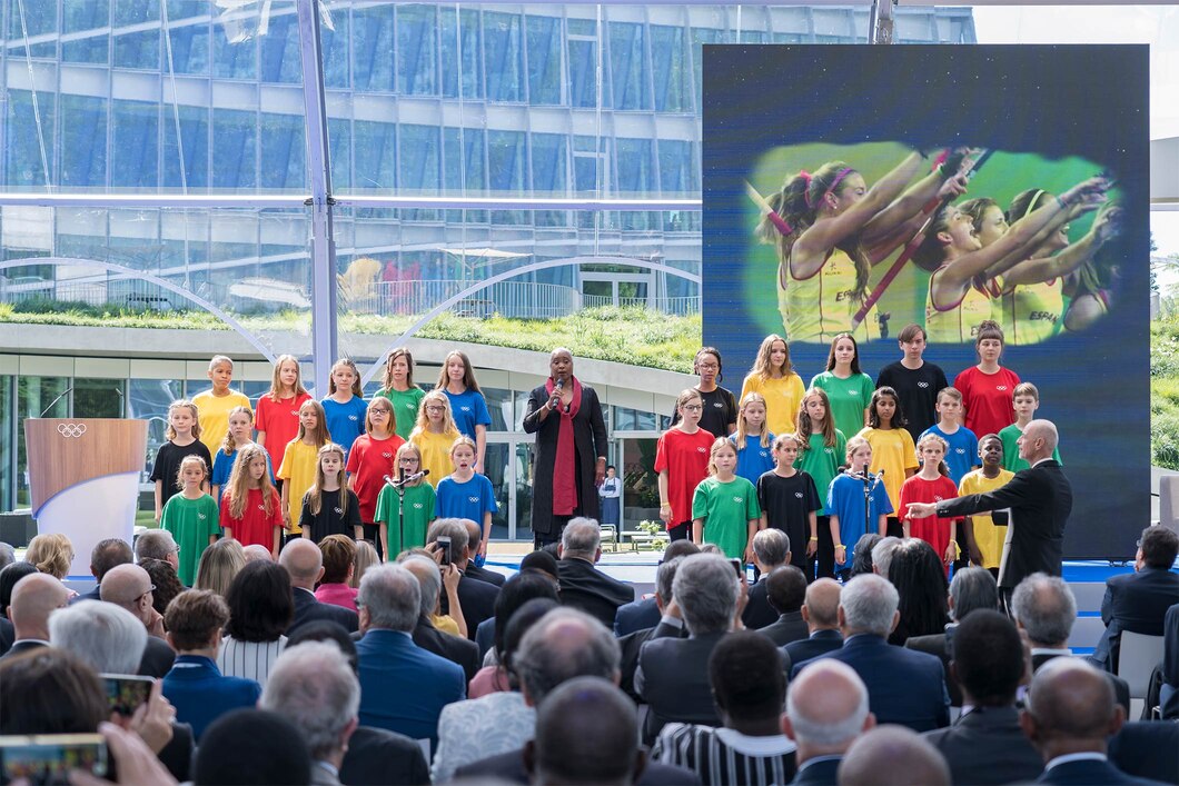 Celebración del Día Olímpico en Lausana y aniversario del Comité Olímpico Internacional. Foto: AFP.
