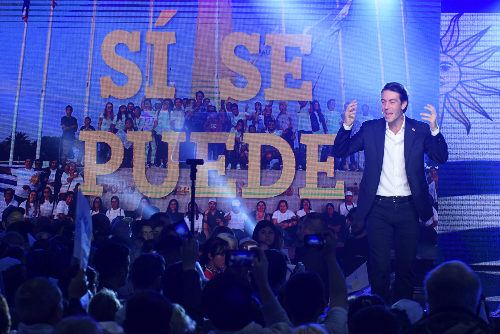 Juan Sartori en acto de cierre. Foto: Leonardo Mainé