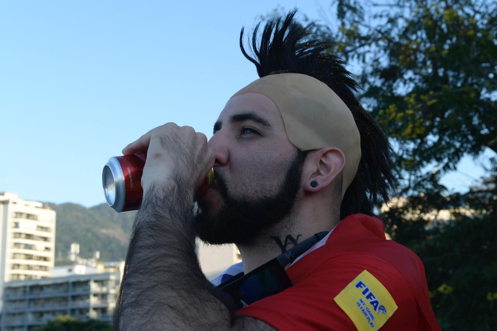 Hinchas de Uruguay y Chile en la Copa América 2019