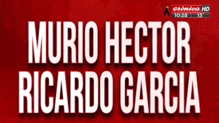 El anuncio de la muerte de Héctor Ricardo García
