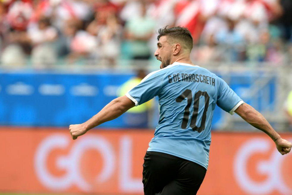 Giorgian De Arrascaeta en Uruguay vs. Perú