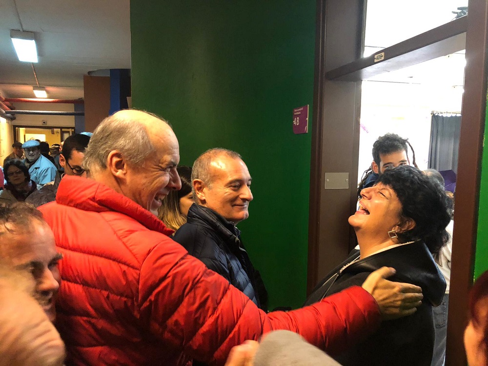 José Amorín Batlle e Ivonne Passada, en las internas. Foto: Camila Bello