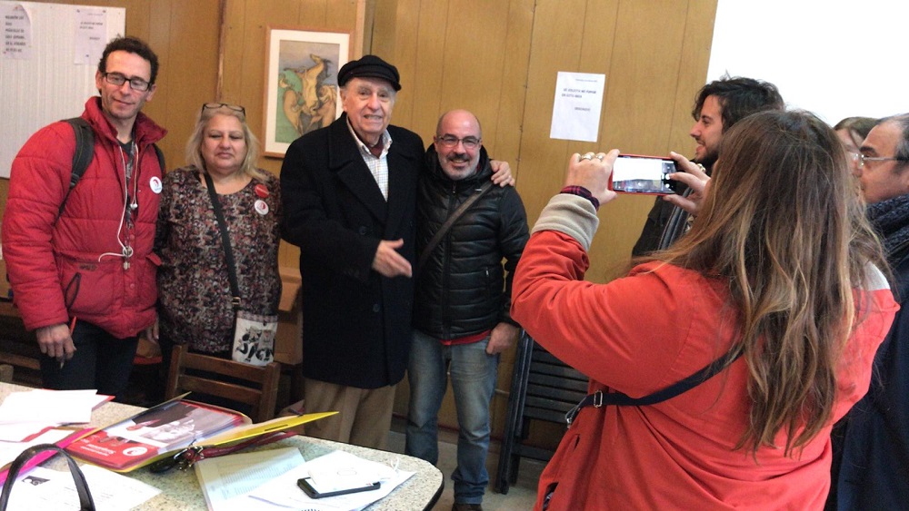 Julio María Sanguinetti en el día de las elecciones. Foto: Pablo Melgar