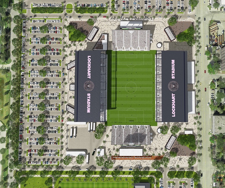 El Lockhart Stadium de Florida donde jugará el Inter Miami de Beckham