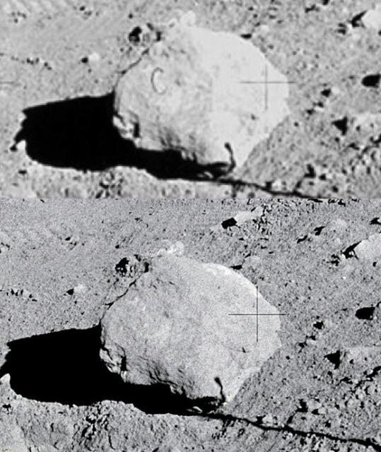 Roca lunar. Foto: NASA
