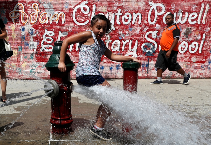 Ola de calor en Nueva York. Foto: Reuters.