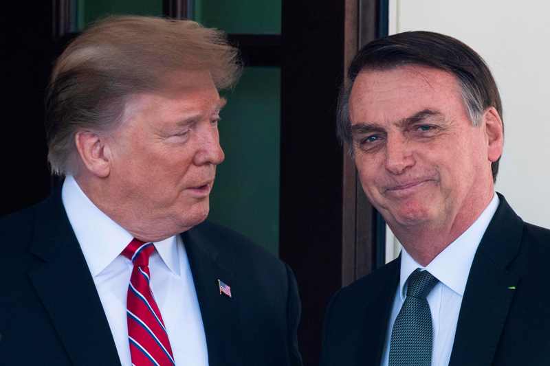 Donald Trump y Jair Bolsonaro. Foto: AFP.