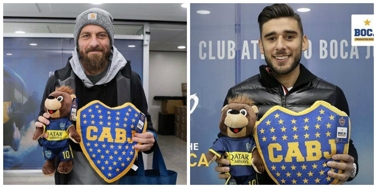Daniele De Rossi y Eduardo Salvo con el oso 'Jano'. Foto: Instagram
