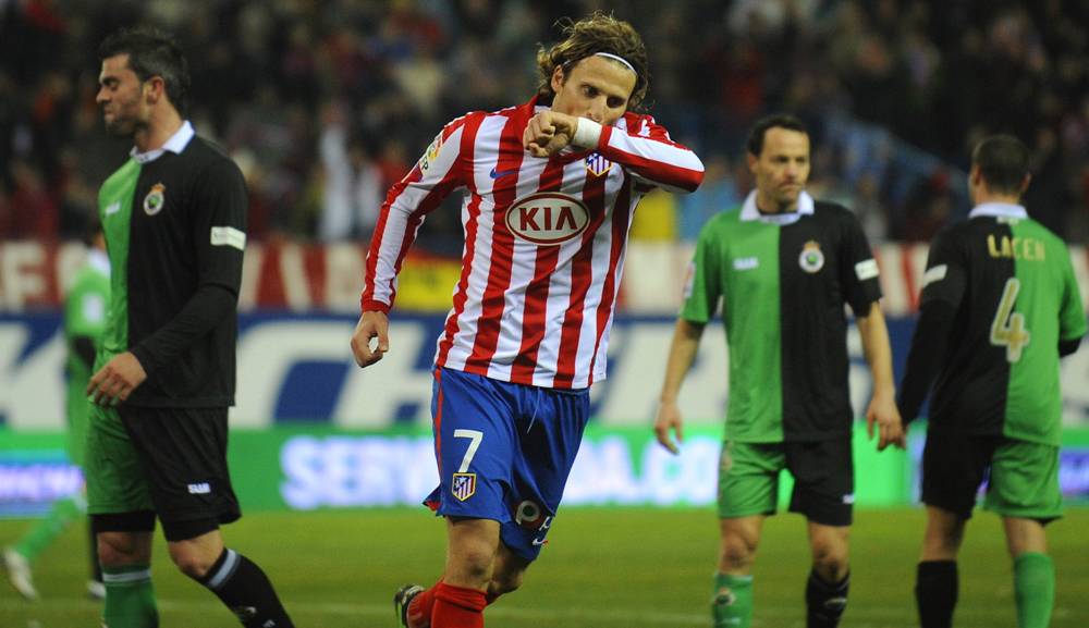 Los goles de Forlán con la camiseta del "Atleti" no demoraron en llegar.