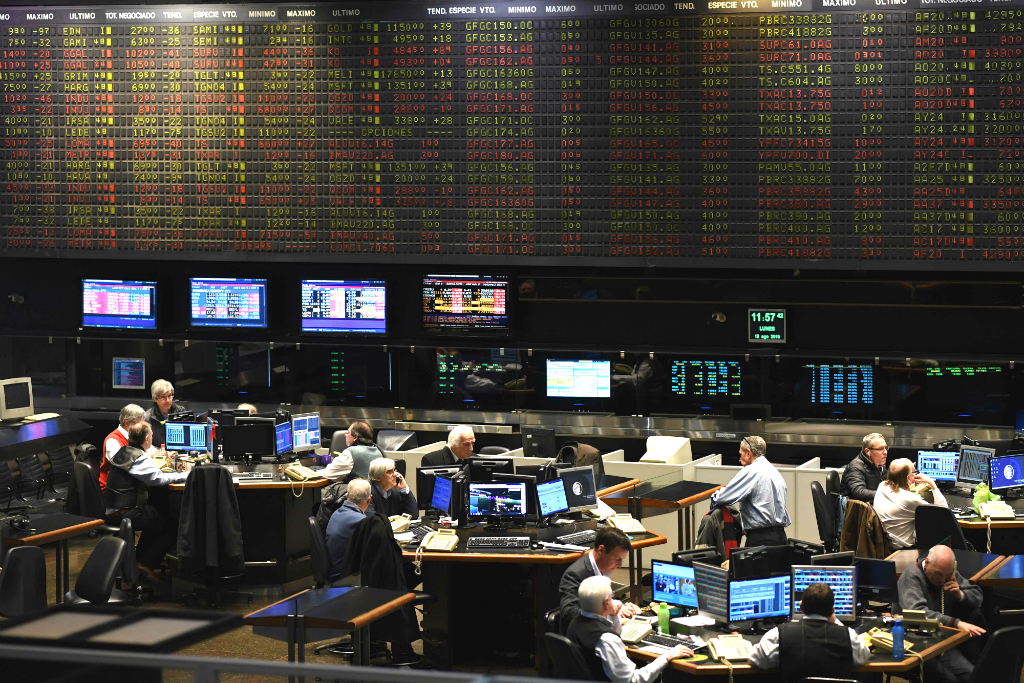 Bolsa de Buenos Aires. Foto: AFP