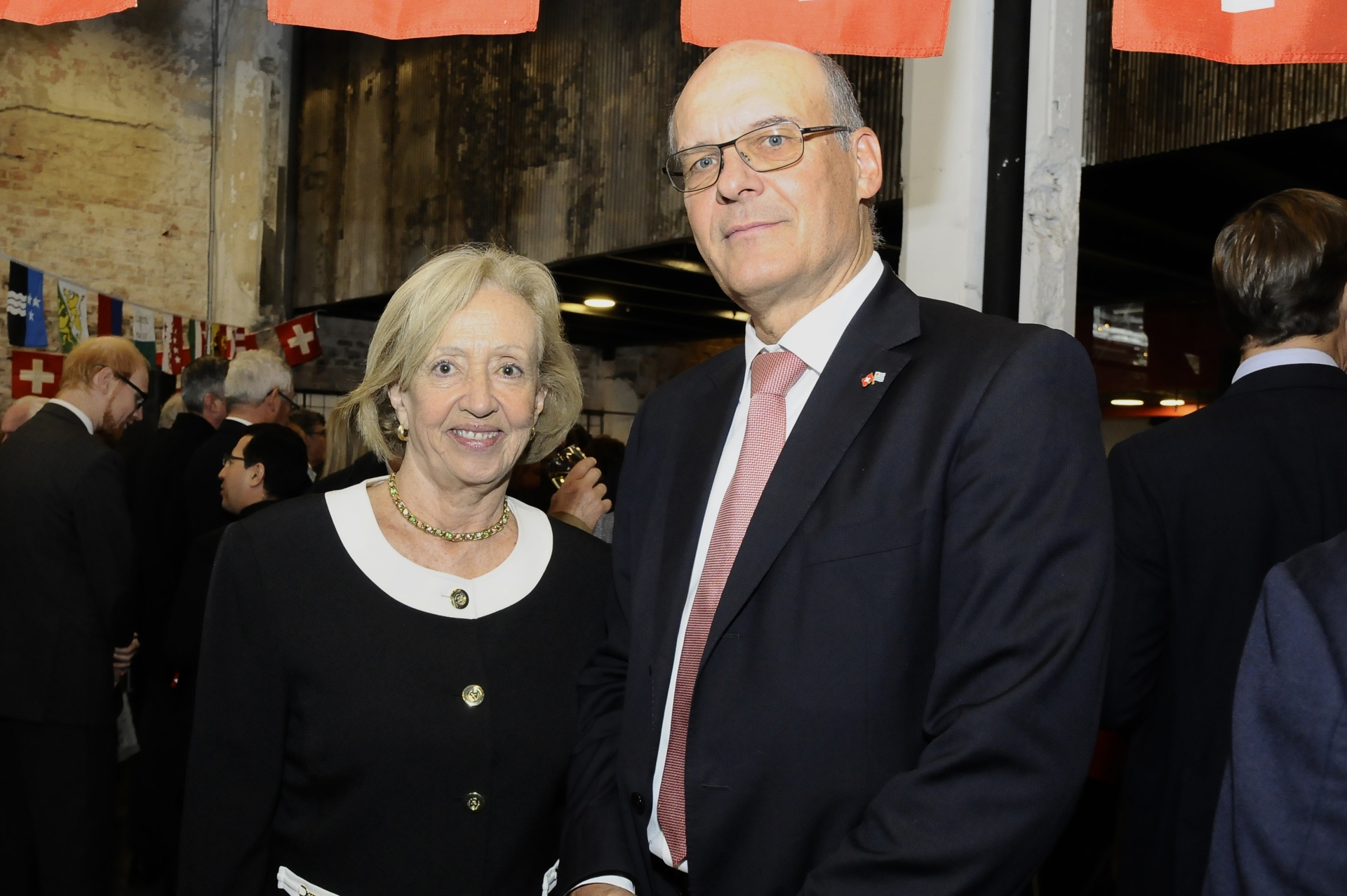 María Julia Muñoz, Embajador de Suiza Martin Strub.