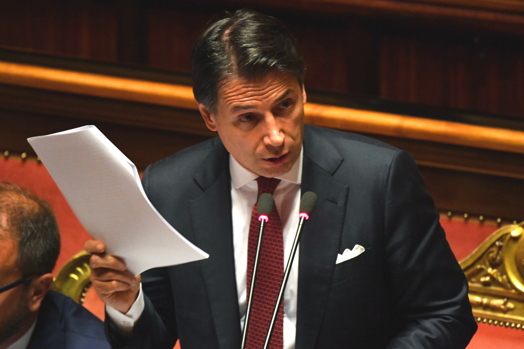 Guiseppe Conte, primer ministro italiano. Foto: AFP