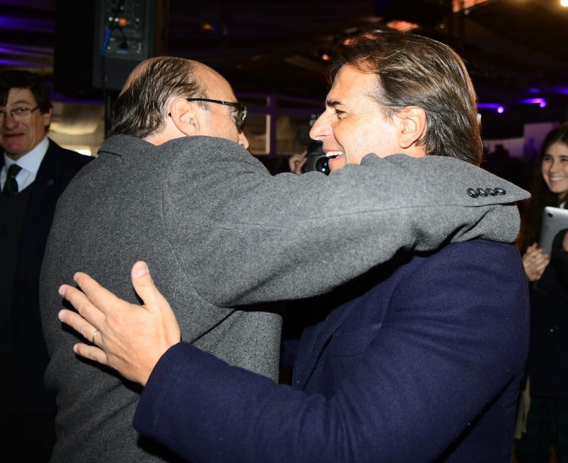 Daniel Martínez y Luis Lacalle Pou. Foto: Marcelo Bonjour