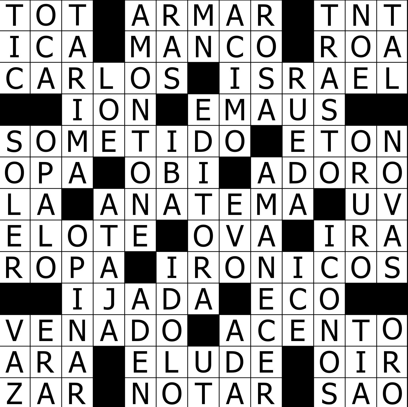 Solución Crucigrama