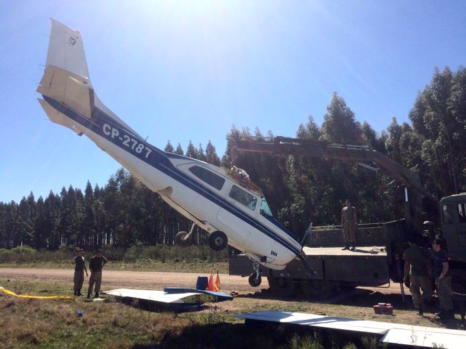Avioneta boliviana. Foto: Fuera Aérea Uruguaya