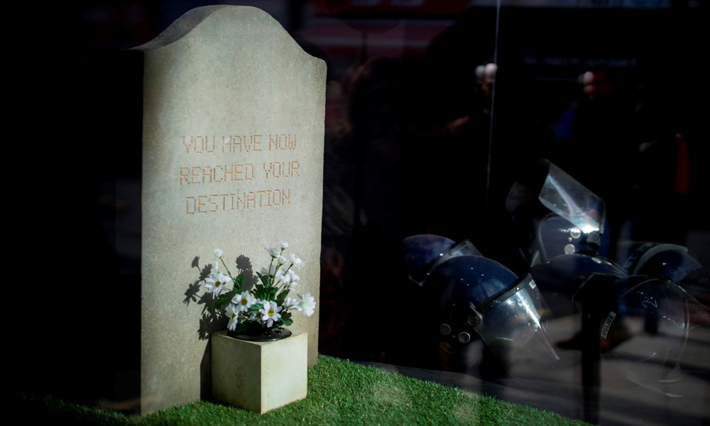 Banksy abrió una tienda en la que no se puede comprar. Foto: AFP