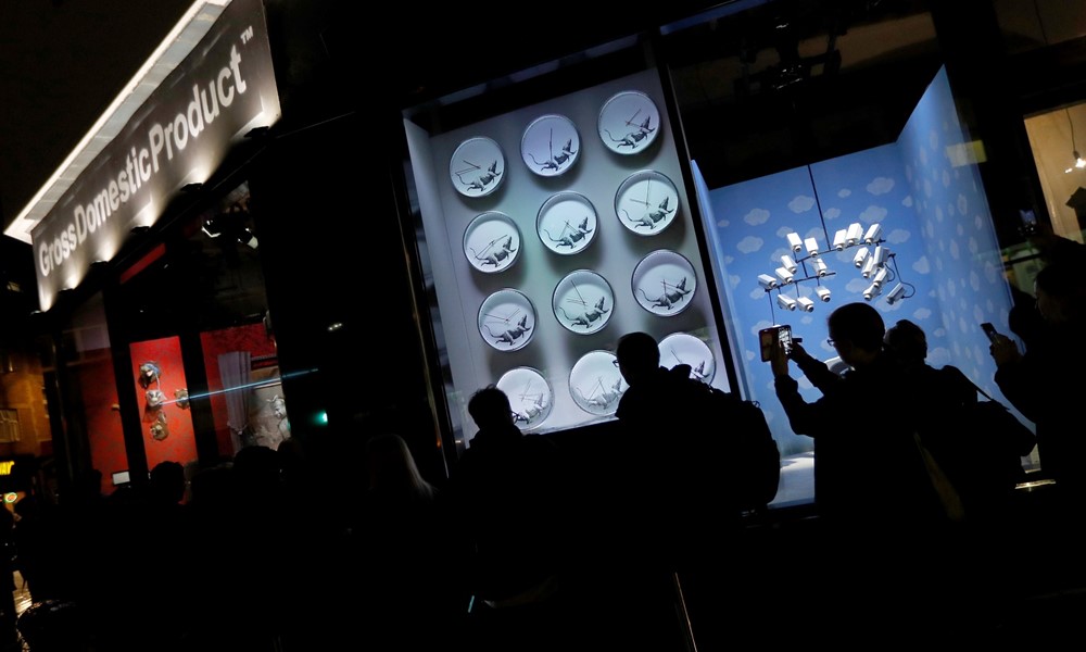 Banksy abrió una tienda en la que no se puede comprar. Foto: AFP