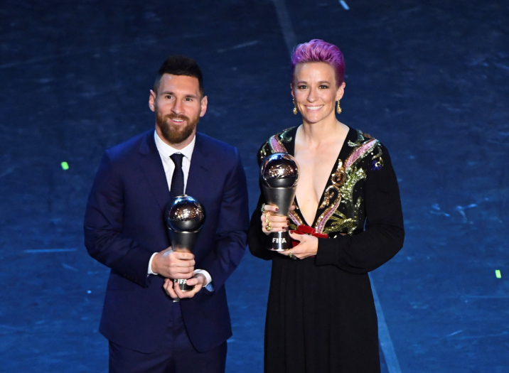 Megan Rapinoe y Lionel Messi