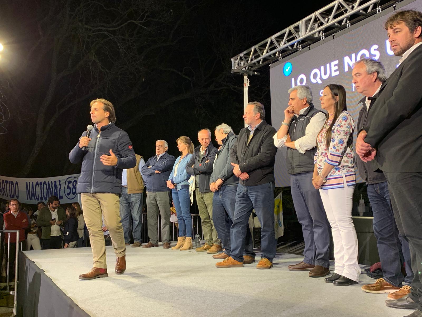 Lacalle Pou este martes durante un acto en Fray Bentos. Foto: Pablo S. Fernández