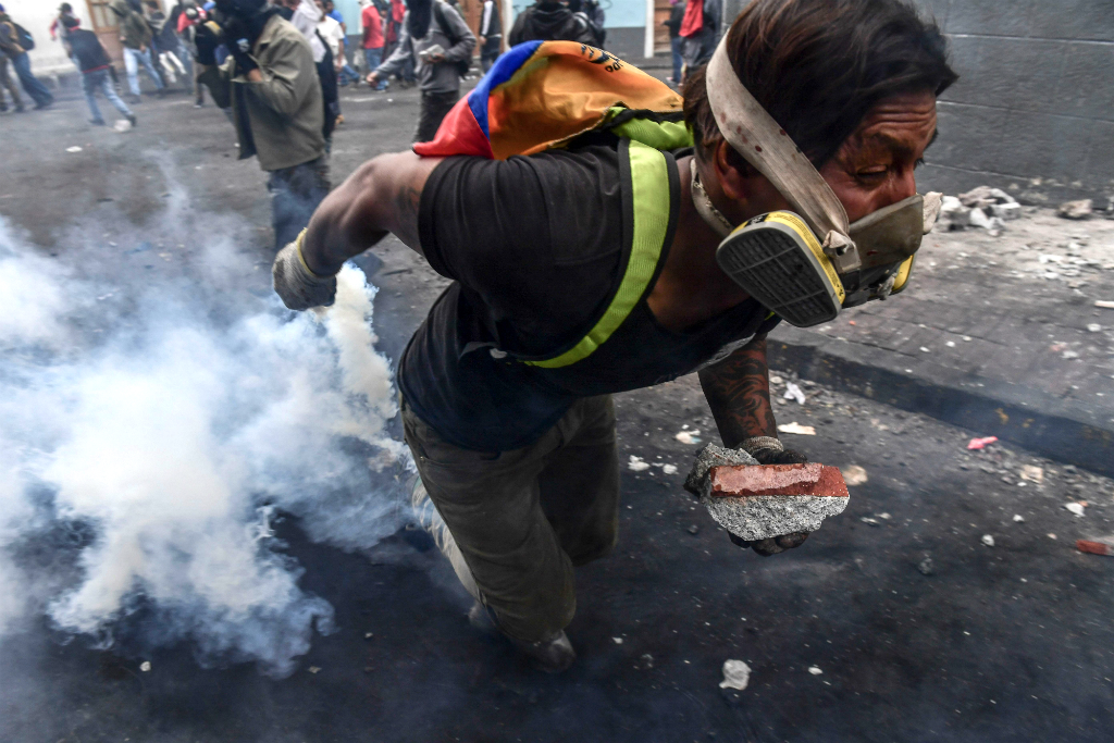 Las protestas en Ecuador estuvieron marcadas por la violencia. Foto. AFP