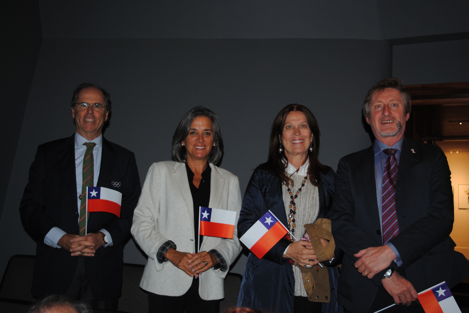 Embajador de Portugal Nuno de Mello Bello, Ana Rita Bello, Paola Piccato, Embajador de Italia Gianni Piccato.