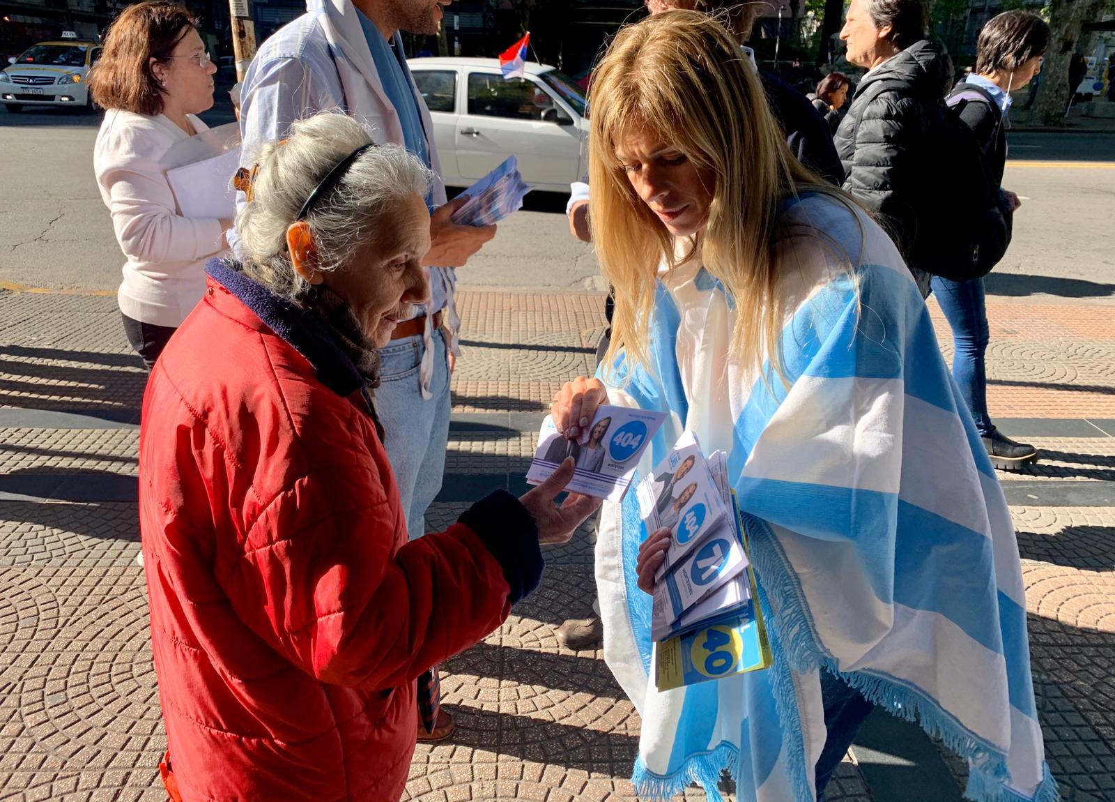 Lorena Ponce de León, esposa de Lacalle Pou, en Montevideo, este miércoles. Foto: Pablo S.Fernández