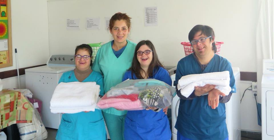 Los trabajadores del lavadero Arcoíris 21. Foto: Arcoíris 21