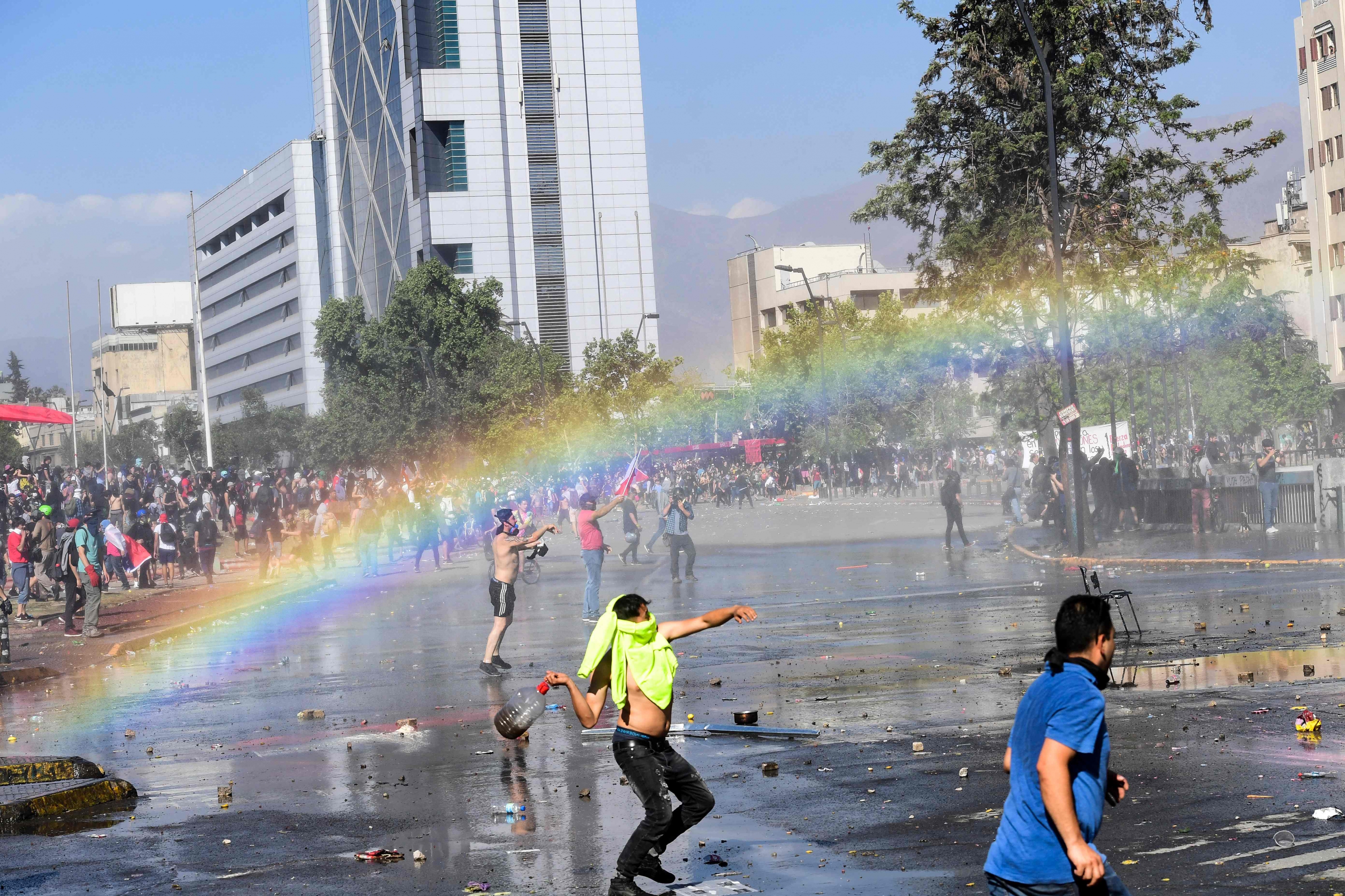 Protestas en Chile. Foto: AFP
