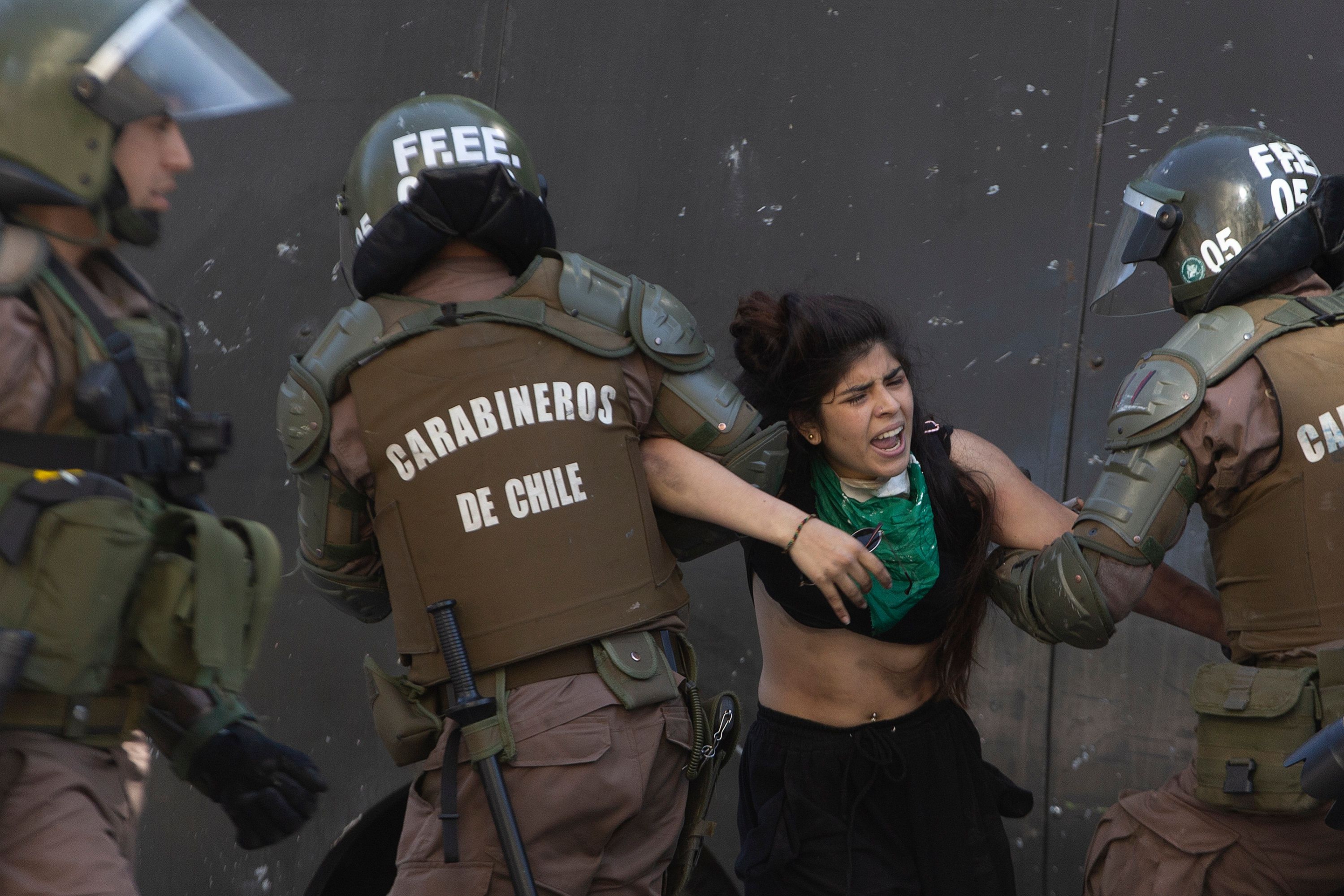 Protestas en Chile. Foto: AFP