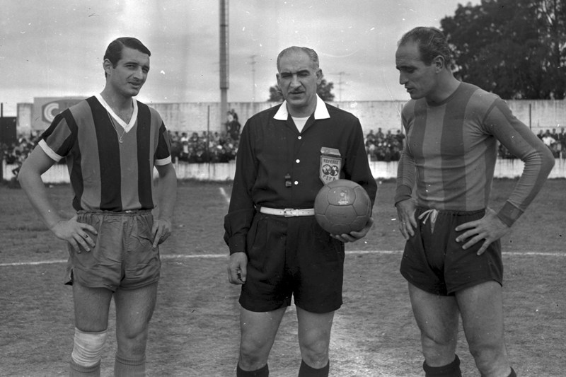 Esteban Marino en la previa de un juego entre Liverpool y Rampla en Belvedere. Foto: Archivo El País.